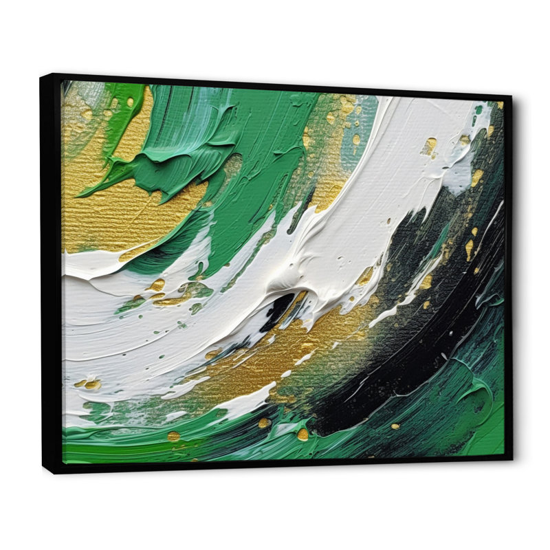 Cosmic Whirlpool On Canvas Print, Black Floater Framed, 34" H x 44" W x 1.5" D
