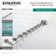 Kingston Brass Edenscape 60-Inch to 72-Inch Adjustable Shower Curtain Rod with Rings Combo