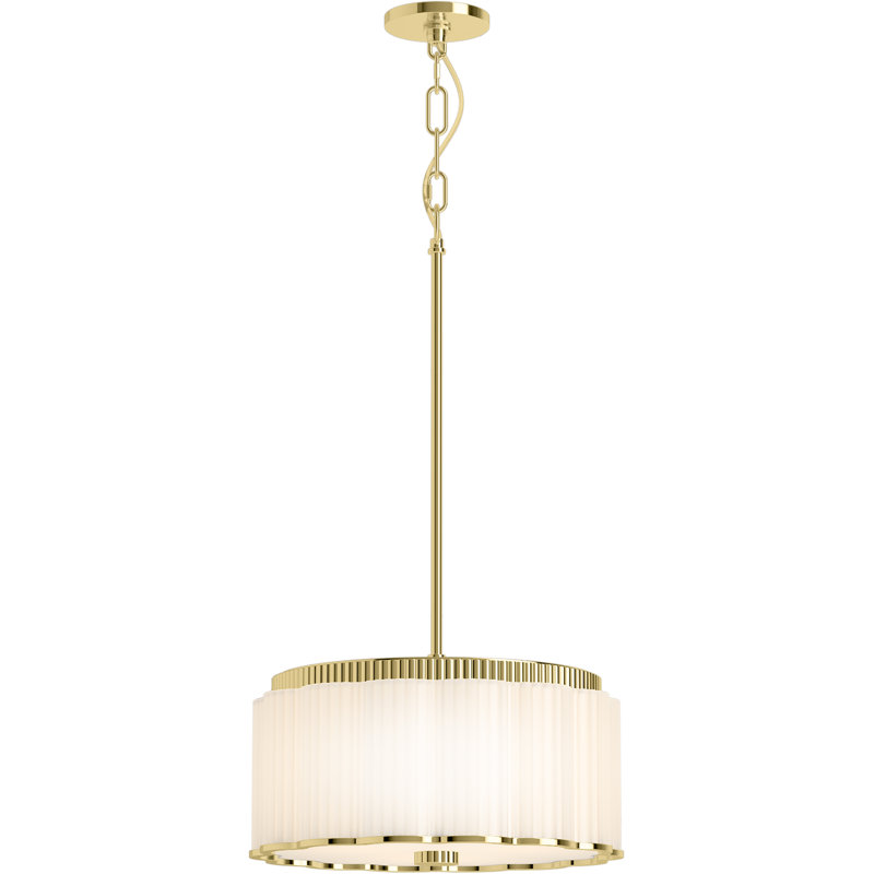 Tresdoux Pendant, Polished Brass