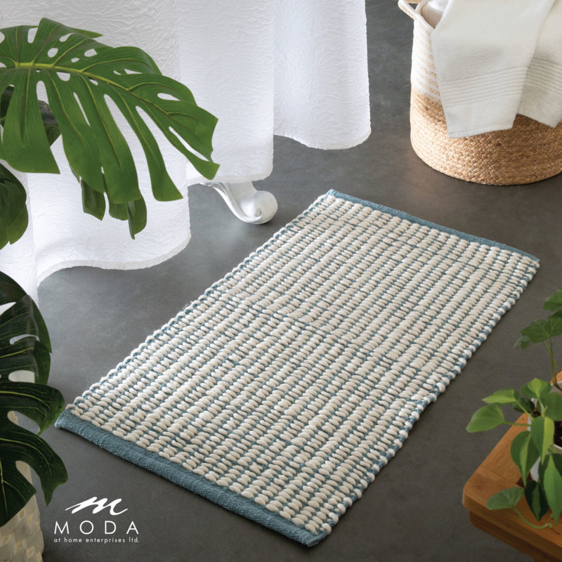 Sedona Cotton Blend Bath Mat, Blue