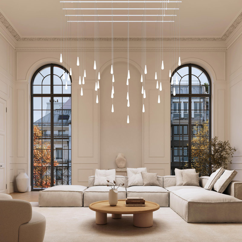 Suspenders® 40 - Light LED Chandelier, Satin White