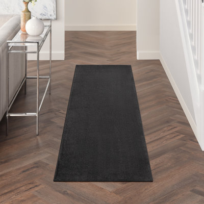 Tapis noir moderne Yolonda