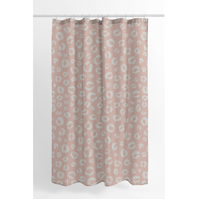Leopard Play Ultra-Thin Lightweight Shower Curtain, Pink