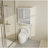 Toilet storage shelf, Private bathroom, Laundry room, Space-saving, white