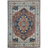Hand-Knotted High-Quality Red and Beige Area Rug