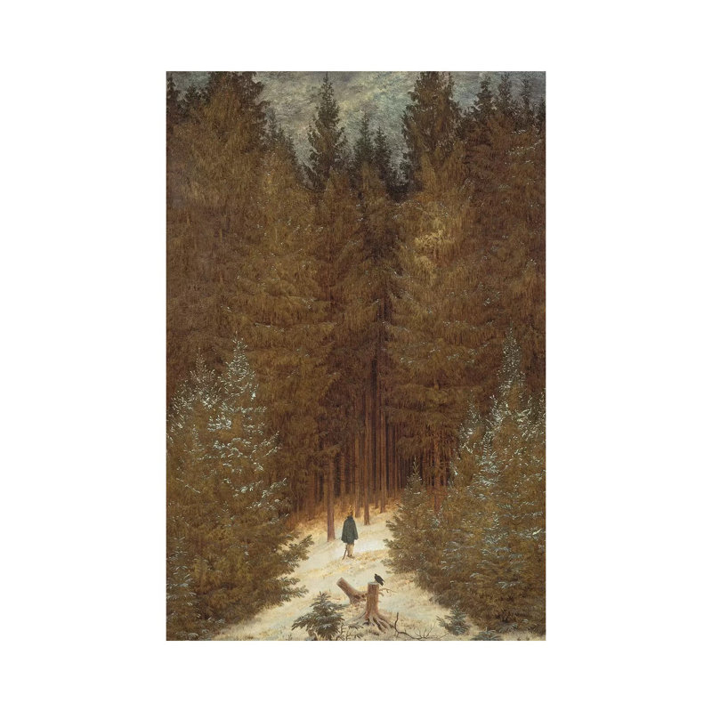 Hunter In The Forest, C.1814 by Caspar David Friedrich - Wrapped Canvas Painting, 66.04 cm H x 45.72 cm W x 3.175 cm D