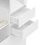 Armoire de rangement de coin pour chaussures avec tabouret