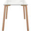 Alberta Rectangular Glass Top Dining Table