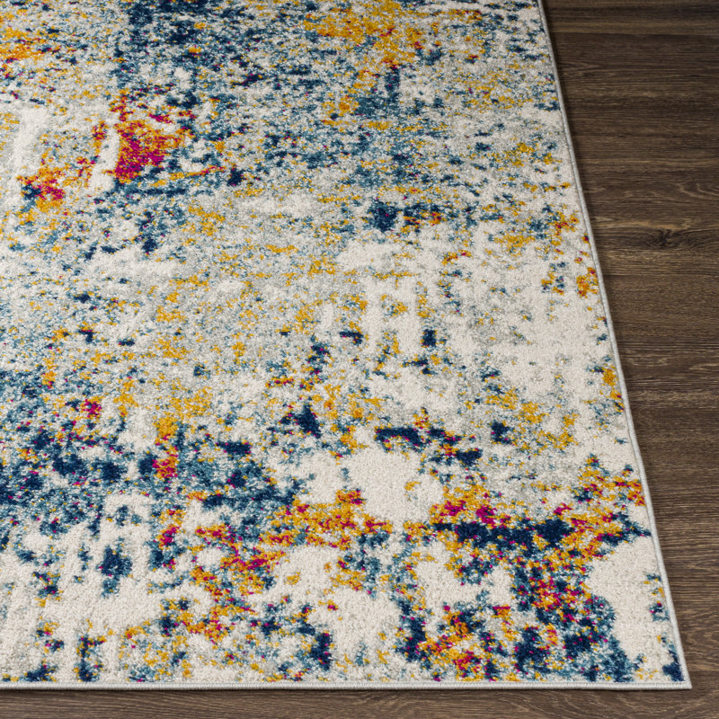 Abstract Indoor Rug, Rectangle 6'7" x 9'