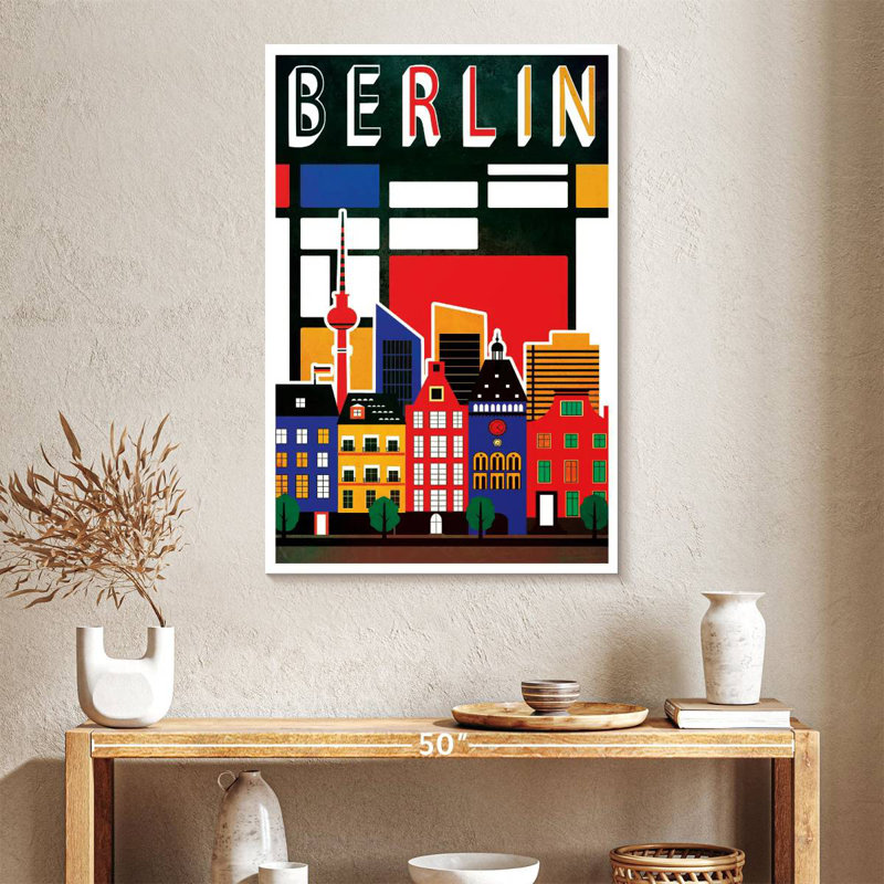 Affiche rétro de Berlin, Berlin, H 39 po x l 26 po