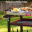 3-Tier Stainless Steel Grill Cart - Outdoor Pizza Oven Stand with Wheels, Mobile Grill Part for BBQ & Food Prep-2057949934