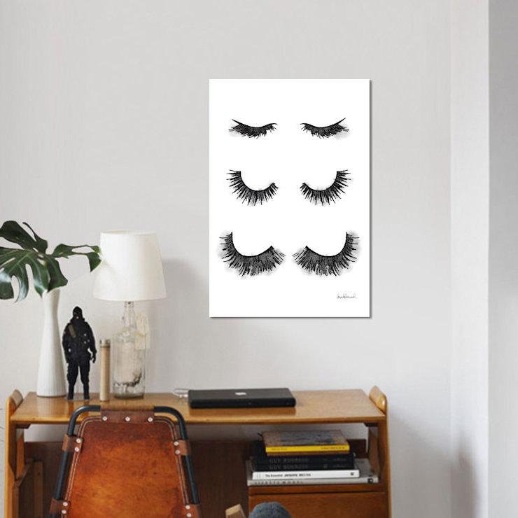 «Lash Set», reproduction sur toile, H 12 po x l 8 po x P 0,75 po, Toile tendue, Pas de tapis