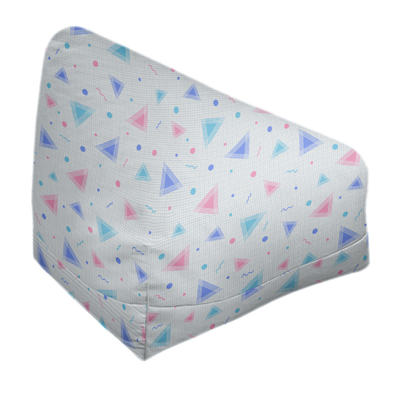 Petite chaise à sacs à billes & Leffel, H 120 po x L 31 po x P 60 po, Rembourrage poly, Bleu / rose