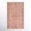 Tapis oriental rose en polyester tissé à la machine Framboise-88036936