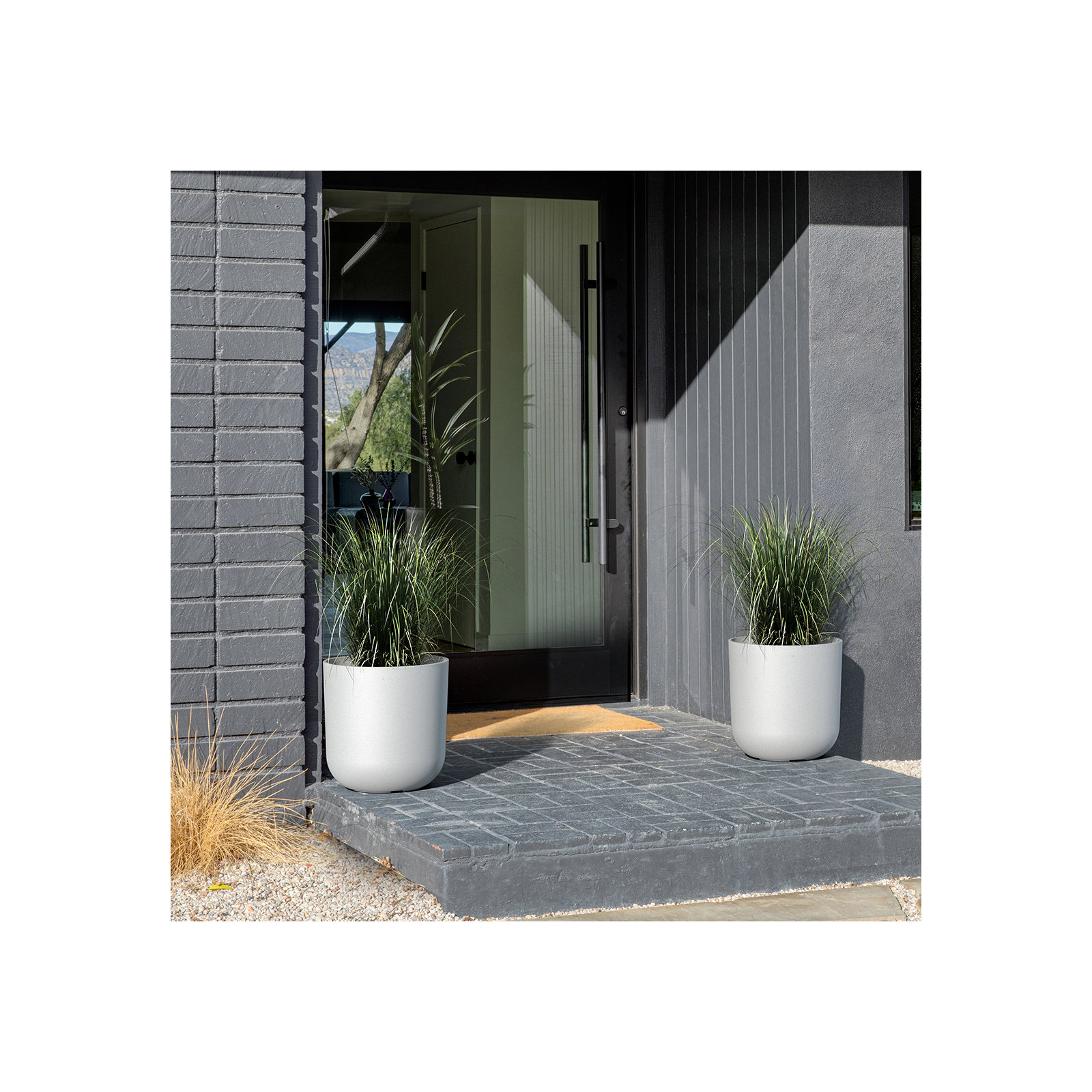 Mason Series Kona Planter, 2, White, 15.25" H x 15" W x 15" D