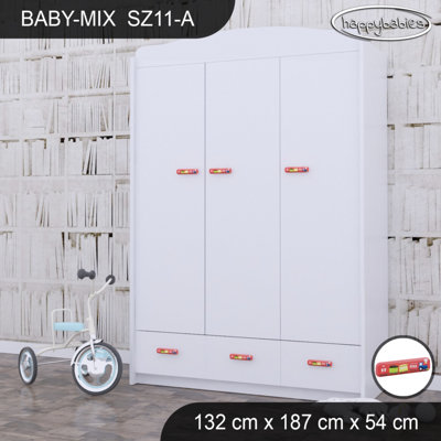 Baby 3 Door Wardrobe