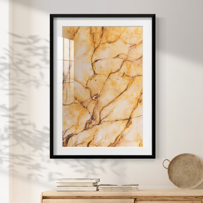 Yellow Marble I -Framed Print
