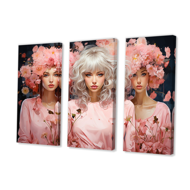 Perruques fantaisistes - ensemble d'art mural Pop, H 28 po x l 36 po