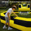Fosse à balles GaGa 2 couches avec souffleur interne Wellcomer 22FT, terrain portatif léger pour les jeux dans la cour, les écoles et les loisirs en famille - jaune et noir-124256784-124256780