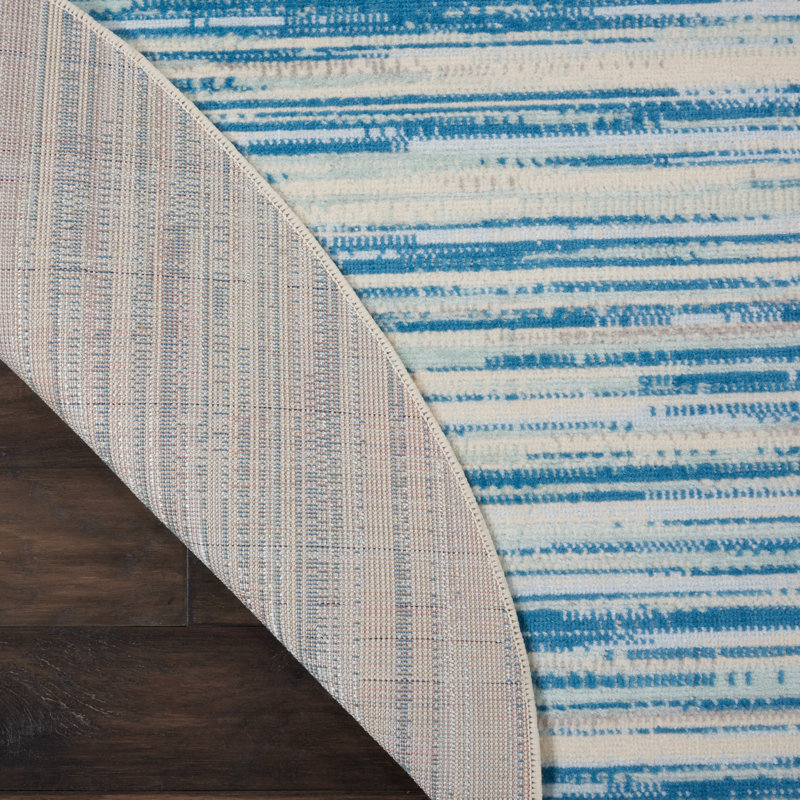 Striped Area Rug, Round 160cm