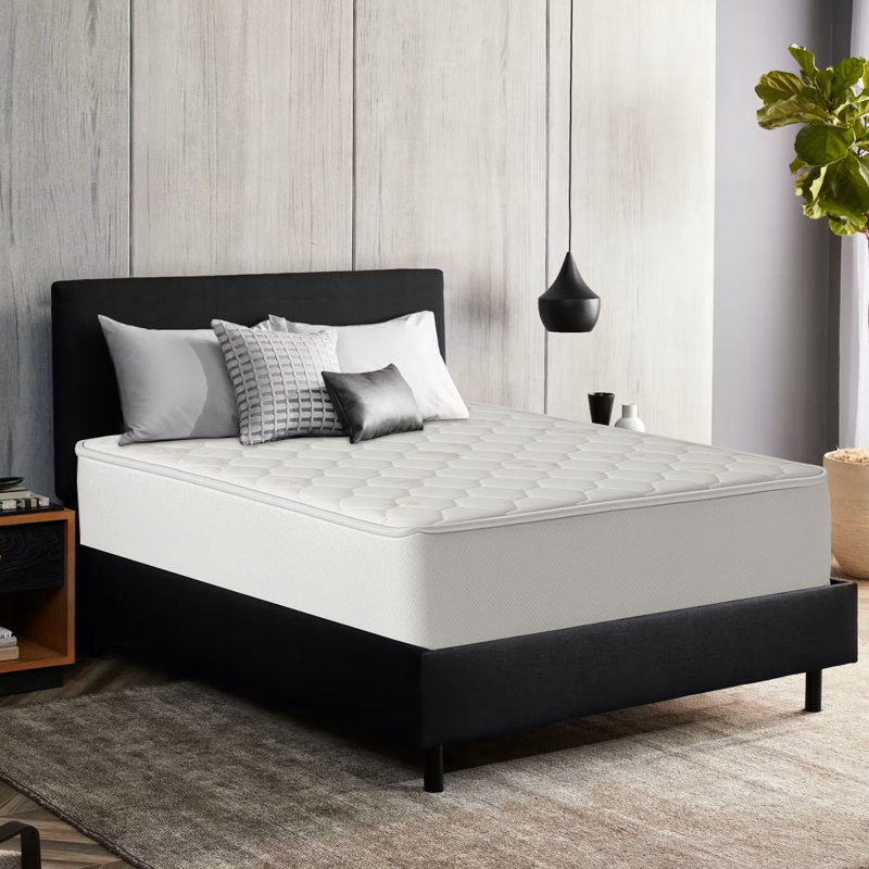 8" Medium Firm Tight Top Fully Assembled Innerspring Double Sided Hybrid Mattress, Full XL, No Box Spring