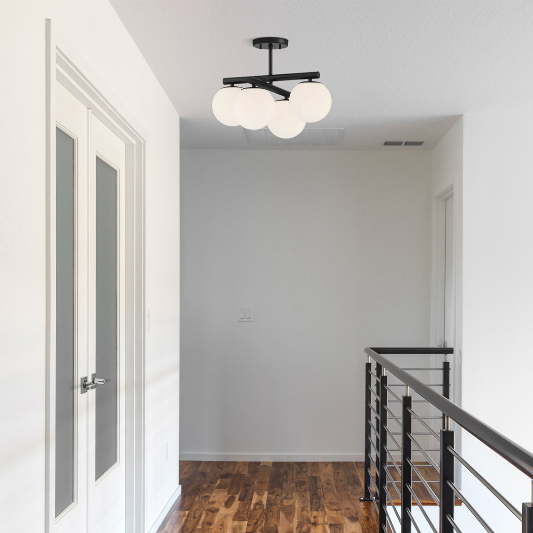 Glass Semi Flush Mount George Oliver