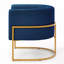 Chaise d'appoint rembourrée en velours avec support en métal, chaise de salon moderne avec dossier incurvé-272451941