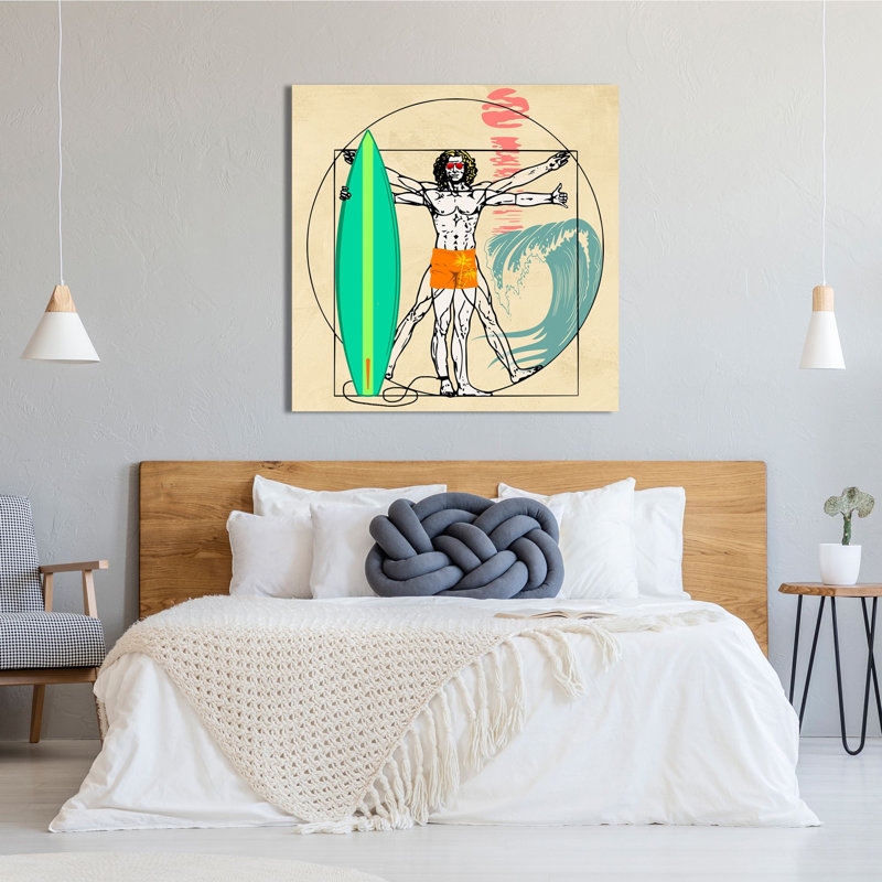 Cogito Ergo Surf by Steven Hill - Wrapped Canvas Print, 70cm H x 70cm W x 4cm D