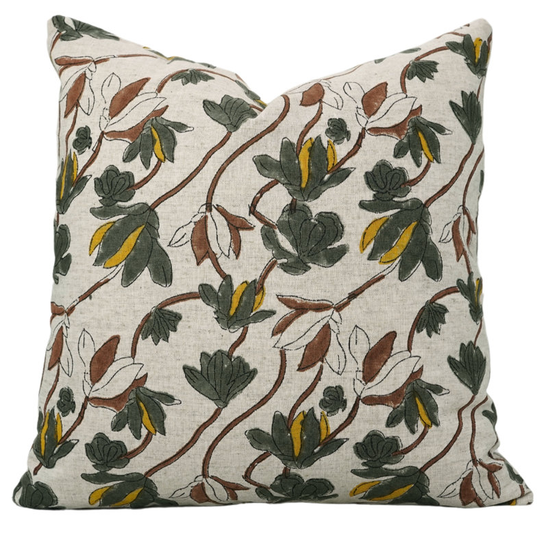 Housse de coussin en lin Fabivine Shivri, Carré, H 20 po x l 20 po