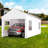 Carport 10' X 20' Portable Garage, Heavy Duty Car Port Canopy With 2 Roll-Up Doors & 4 Ventilated Windows For Car, Truck, Boat, Garden Tools-124559639-124559638