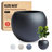 Kute Nest Indoor/Outdoor Fiberstone Globo Ball Planter - Tricorn Black 16"D (Opening 10.7")-114366456-114366449