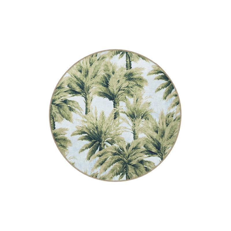 Green Themed Mixed Tree Pattern Creative Modern Decorative Carpet, Runner 3'4" x 9'11"