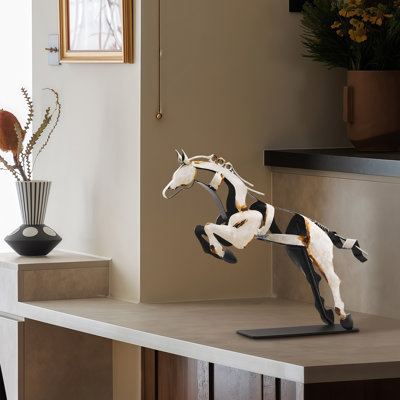 Statue de cheval en métal faite à la main Kabron