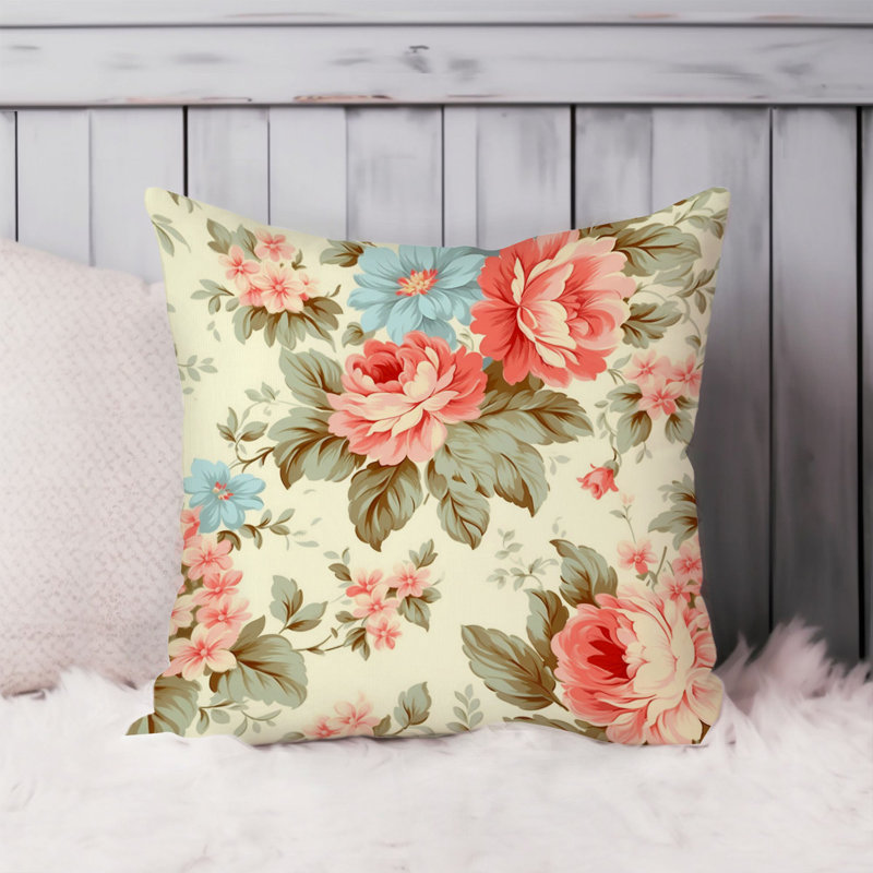 Floral Dream Pattern IV Shabby  Elegance Flowers, 20"H x 20"W