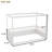 Twin Size Wood Canopy Floor Bed Frame for Kids with Guardrails, Montessori Four-Poster Bed for Girls Boys, White-1118576206
