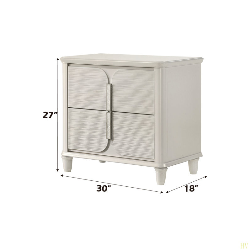 Élégante table de chevet texturée, contemporaine