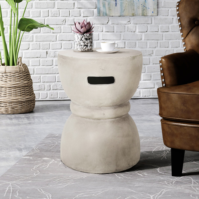 Concrete Top End Table