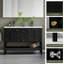 Ensemble de meuble-lavabo double 48 po avec 2 tiroirs et portes Farmhouse-666168492