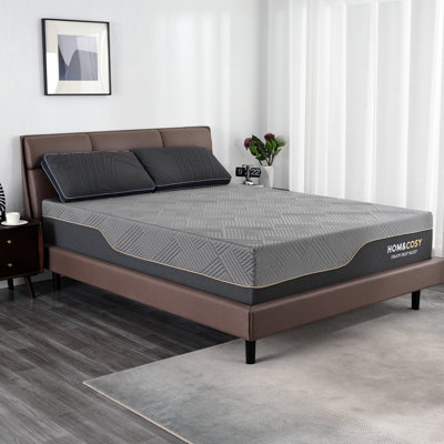 Matelas en mousse à mémoire de forme de 10 pouces, matelas rafraîchissant de thé vert / gel avec housse en soie glacée, matelas mi-ferme de qualité supérieure pour les maux de dos