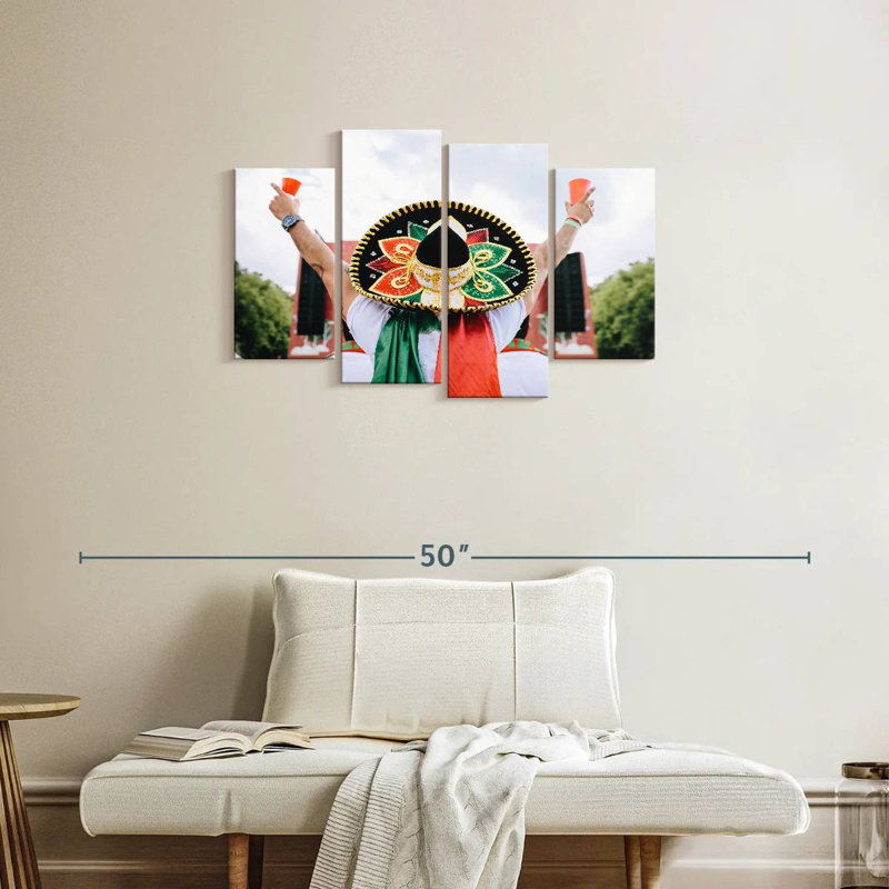 Leisha Mexican Fans Rejoicing, 22" H x 36" W