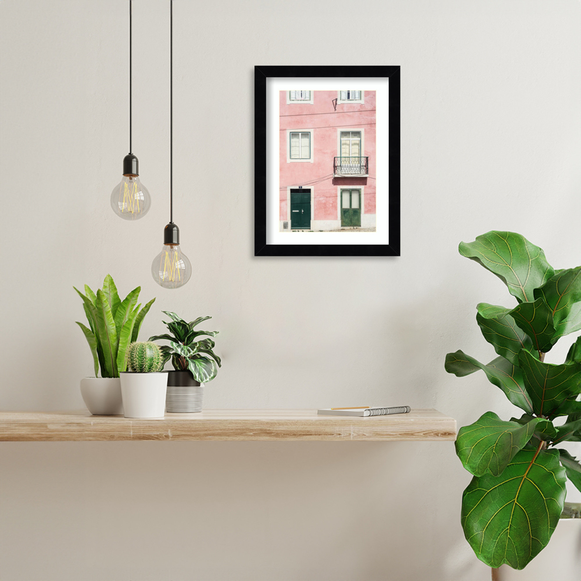 Pink Parade by Shot by Clint Wood Framed Wall Art Print, Black, 13" H x 10" W