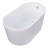 Kingston Brass Aqua Eden 51-Inch Acrylic Oval Double Slipper Freestanding Tub with Drain