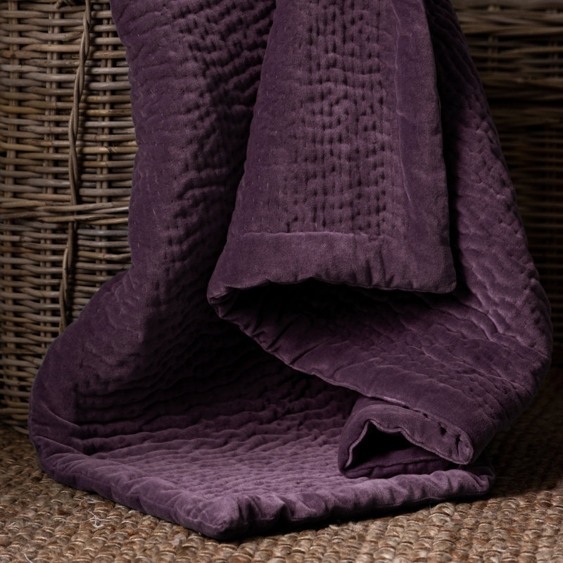 Haze Quilted Throw Blanket, Purple