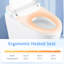 Toilette Smart Bidet avec système de chasse automatique, siège chauffant pour une utilisation confortable, lavage à l'eau tiède et réglages de séchage secs, plusieurs modes tels que le lavage à bulles féminin, affichage numérique dynamique nuit douce,