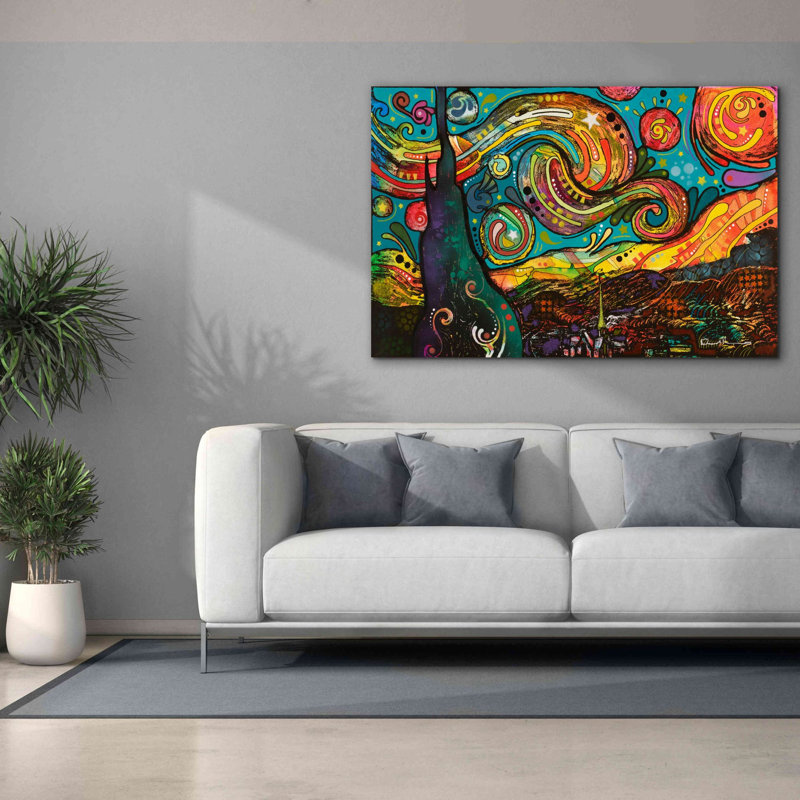 «Starry Night» par Dean Russo, art mural sur toile, H 40 po x l 60 po x P 1,5 po