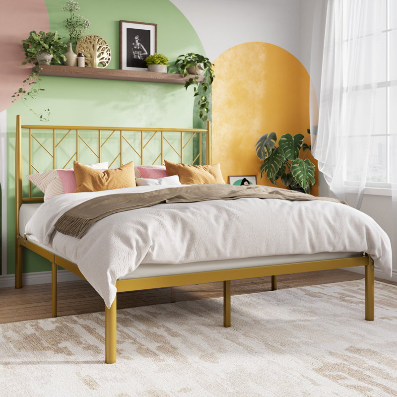 Nancarrow Metal Slat Bed, Full/Double, Gold