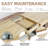 4-Person Dining Table Set With Rectangular Extendable Dining Table & 2 Upholstered Benches-1593570990