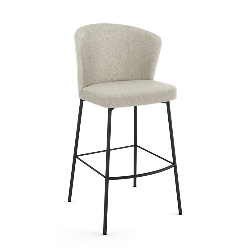 Tabouret de bar et de comptoir Anani, Noir, Tabouret de bar (siège d'une hauteur de 31,25 po), Crème
