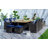 6 - Person Wicker Patio Dining Set with Rectangular Table , Cushions Included-93842995-93842996