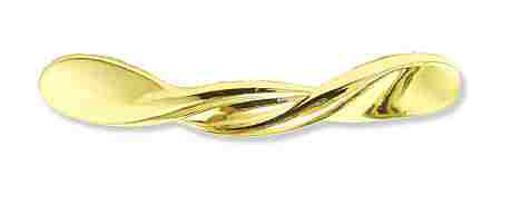 (As-Is) 3" Twist Design Pull Polished Brass